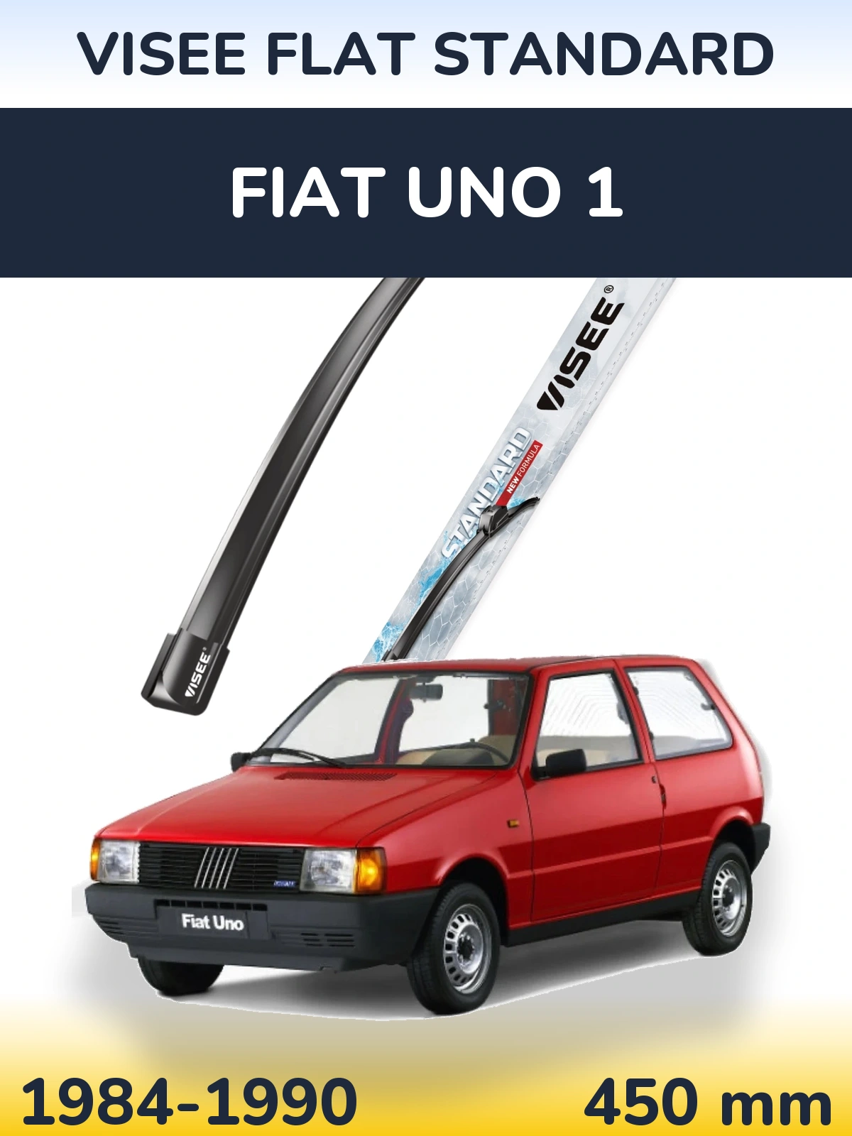 Přední stěrač VISEE FLAT STANDARD 450 mm pro Fiat Uno 1 1984-1990