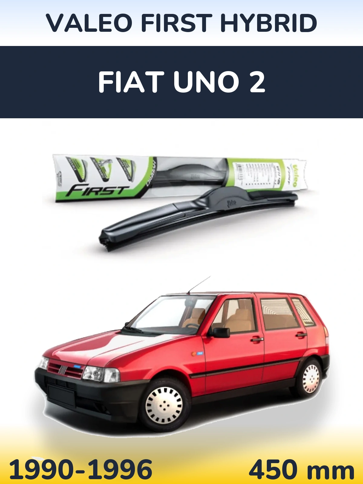 Přední stěrač Valeo First Hybrid 450 mm pro Fiat Uno 2 1990-1996