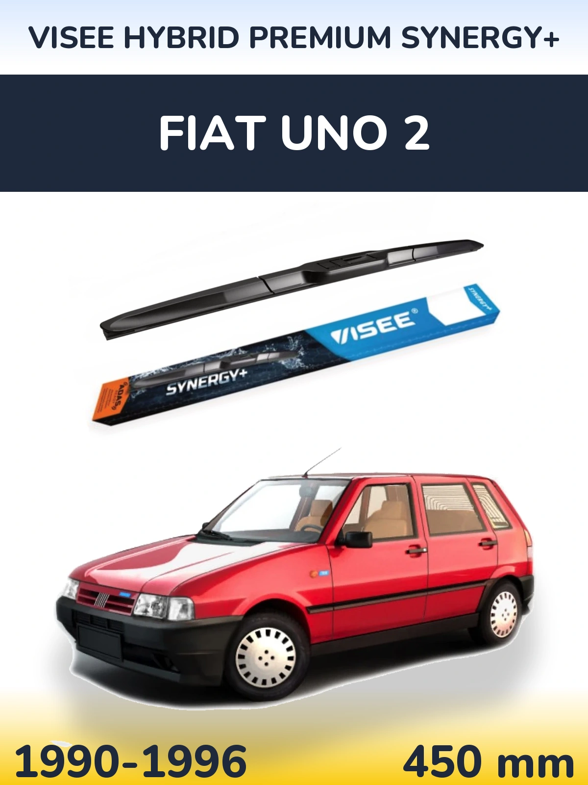 Передня щітка VISEE HYBRID PREMIUM SYNERGY+ 450 мм для Fiat Uno 2 1990-1996
