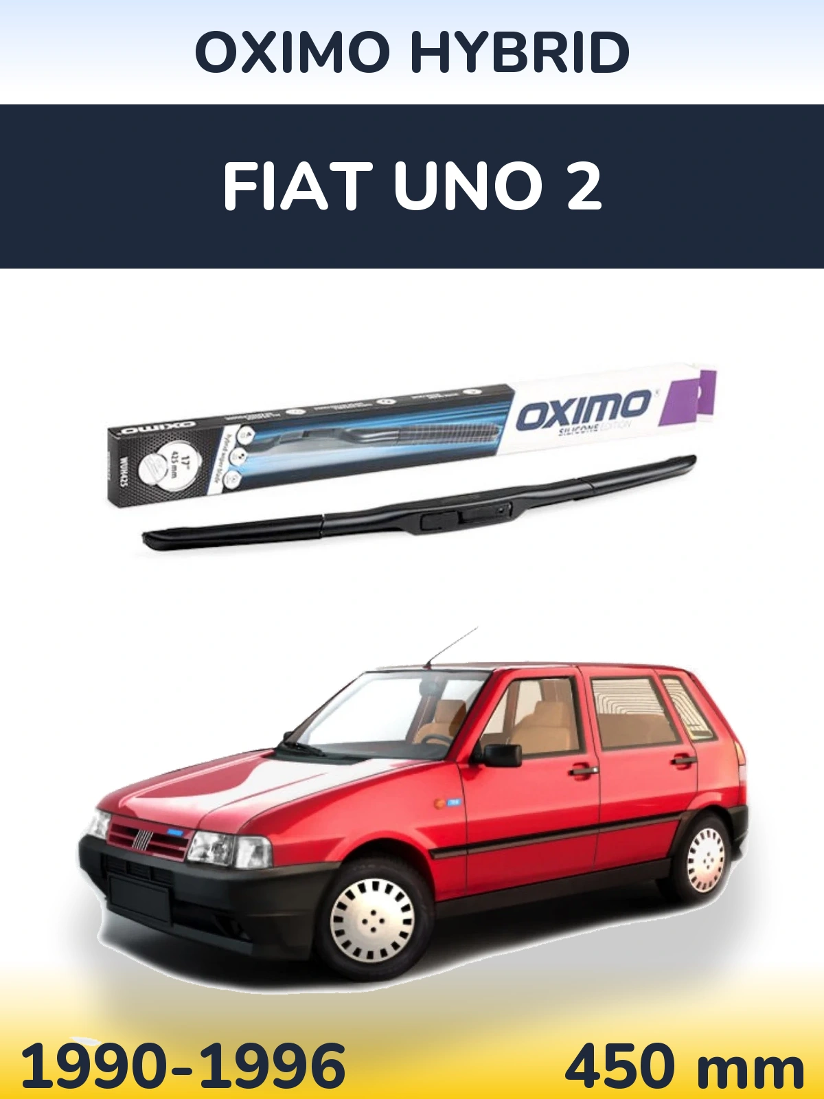 Přední stěrač Oximo Hybrid 450 mm pro Fiat Uno 2 1990-1996