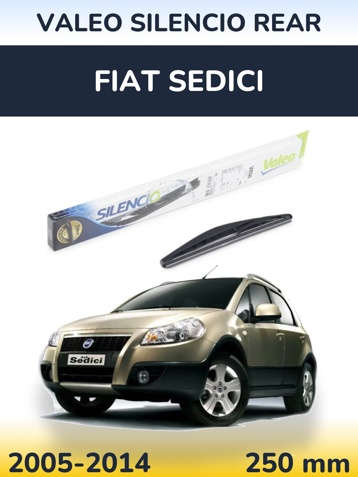 Zadní stěrač Valeo Silencio Rear 240 mm pro Fiat Sedici 2005-2014