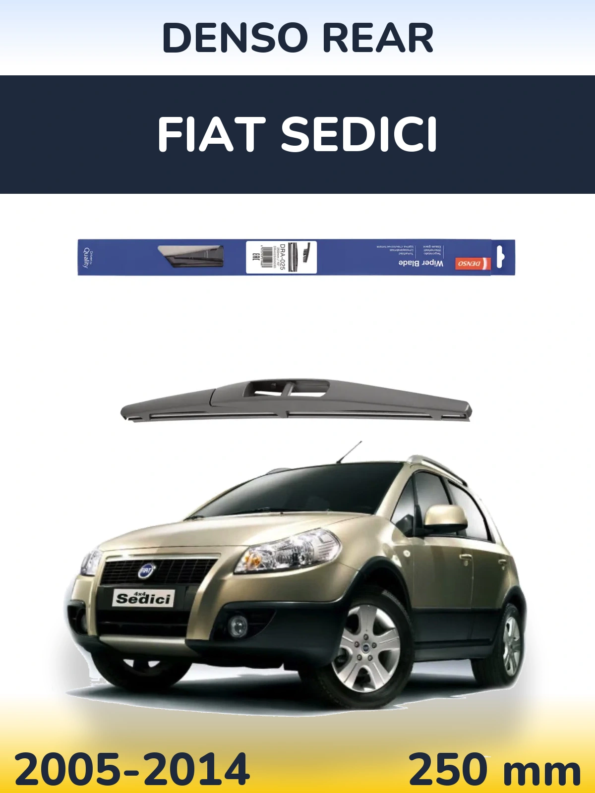 Zadní stěrač Denso Rear 250 mm pro Fiat Sedici 2005-2014