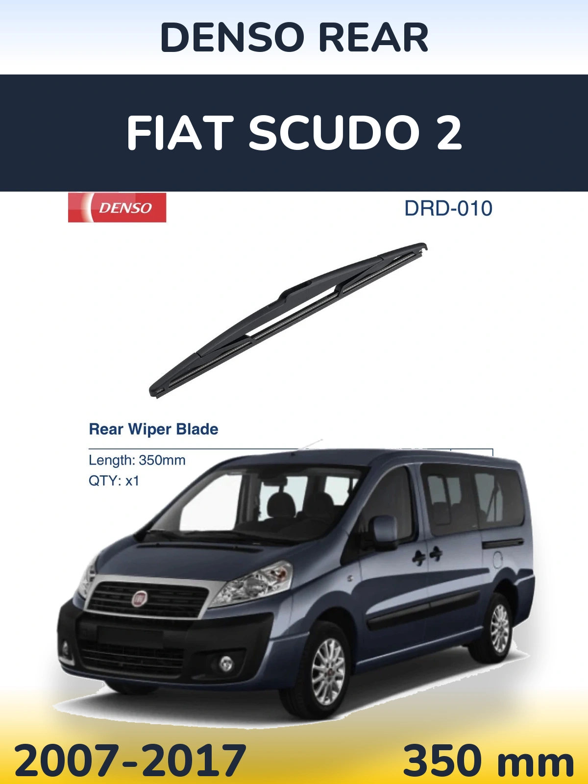 Zadní stěrač Denso Rear 350 mm pro Fiat Scudo 2 2007-2017