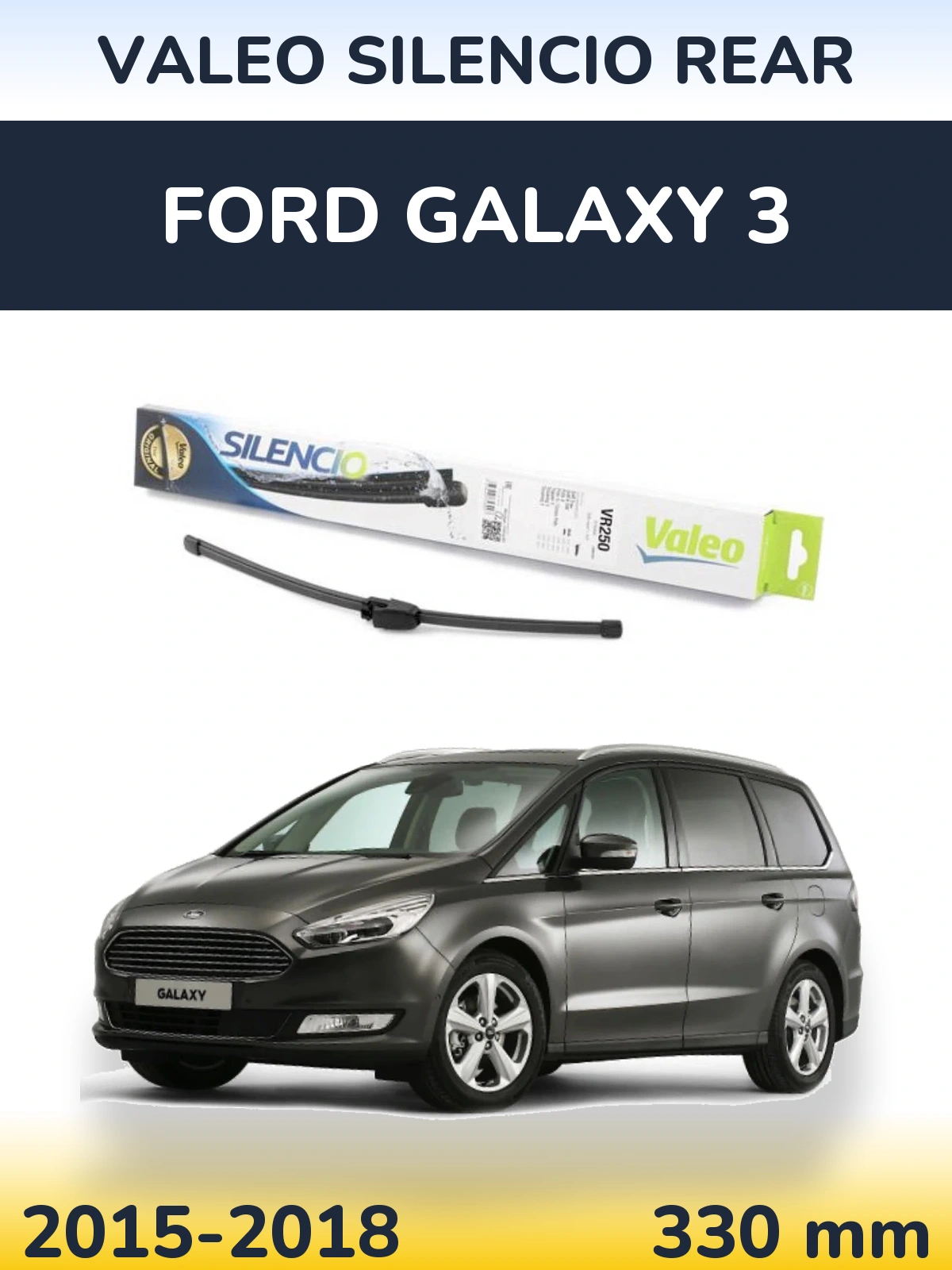 Zadní stěrač Valeo Silencio Rear 335 mm pro Ford Galaxy 3 2015-2018