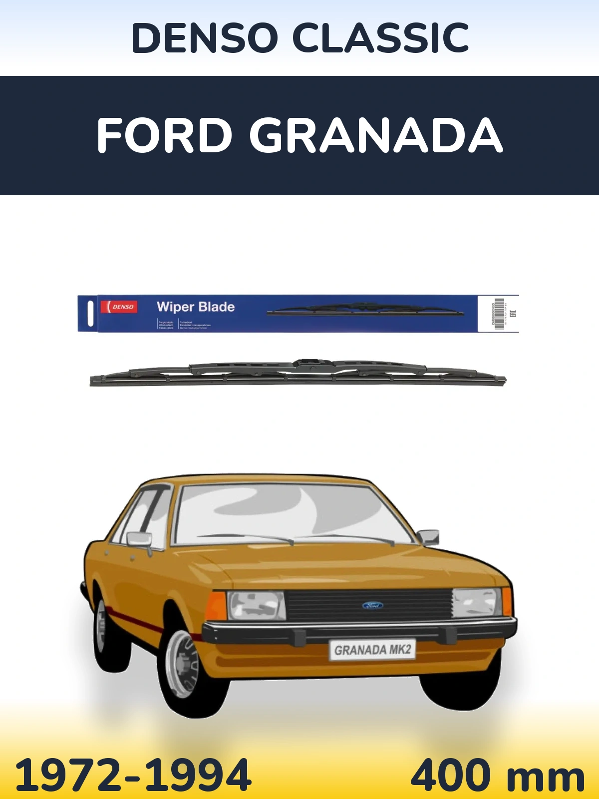 Задний дворник Denso Classic 400 мм для Ford Granada 1972-1994