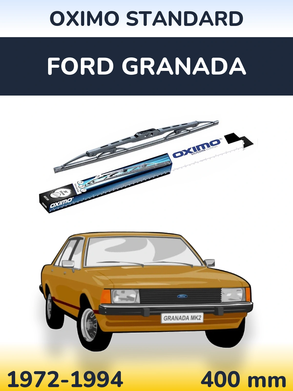 Zadní stěrač Oximo Standard 400 mm pro Ford Granada 1972-1994
