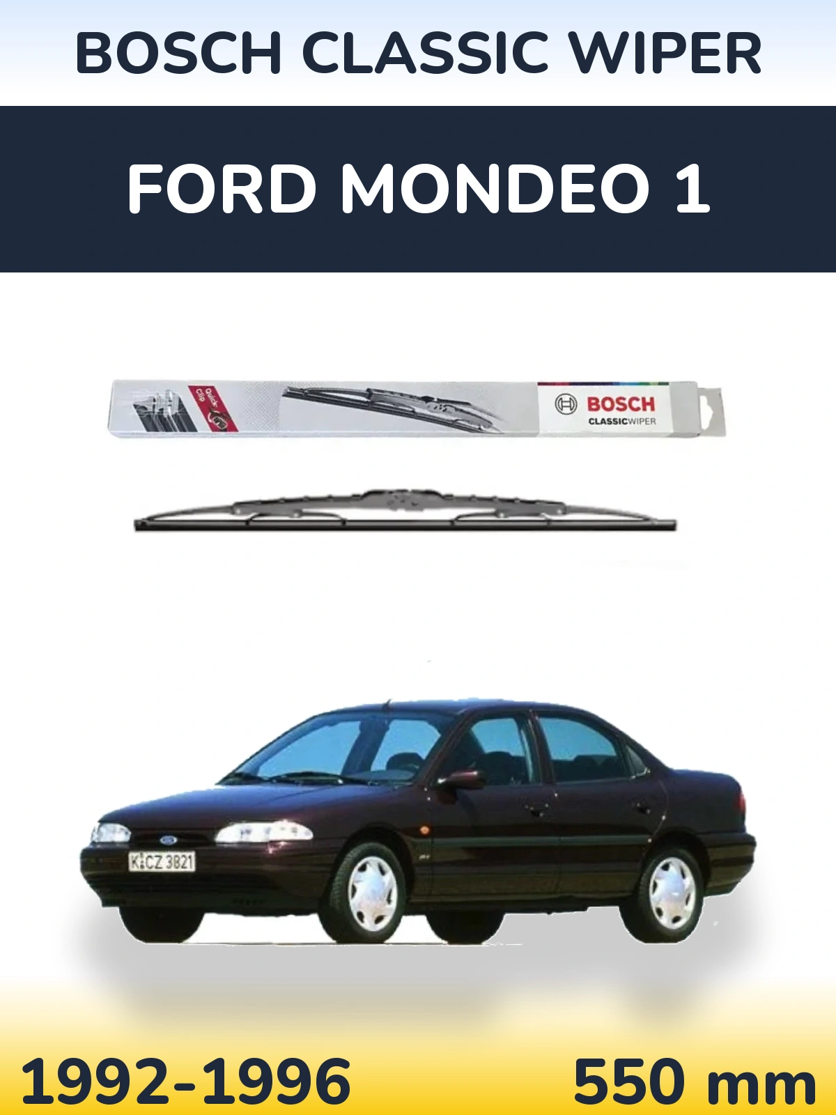 Задня щітка BOSCH Classic Wiper 550 мм для Ford Mondeo 1 1992-1996