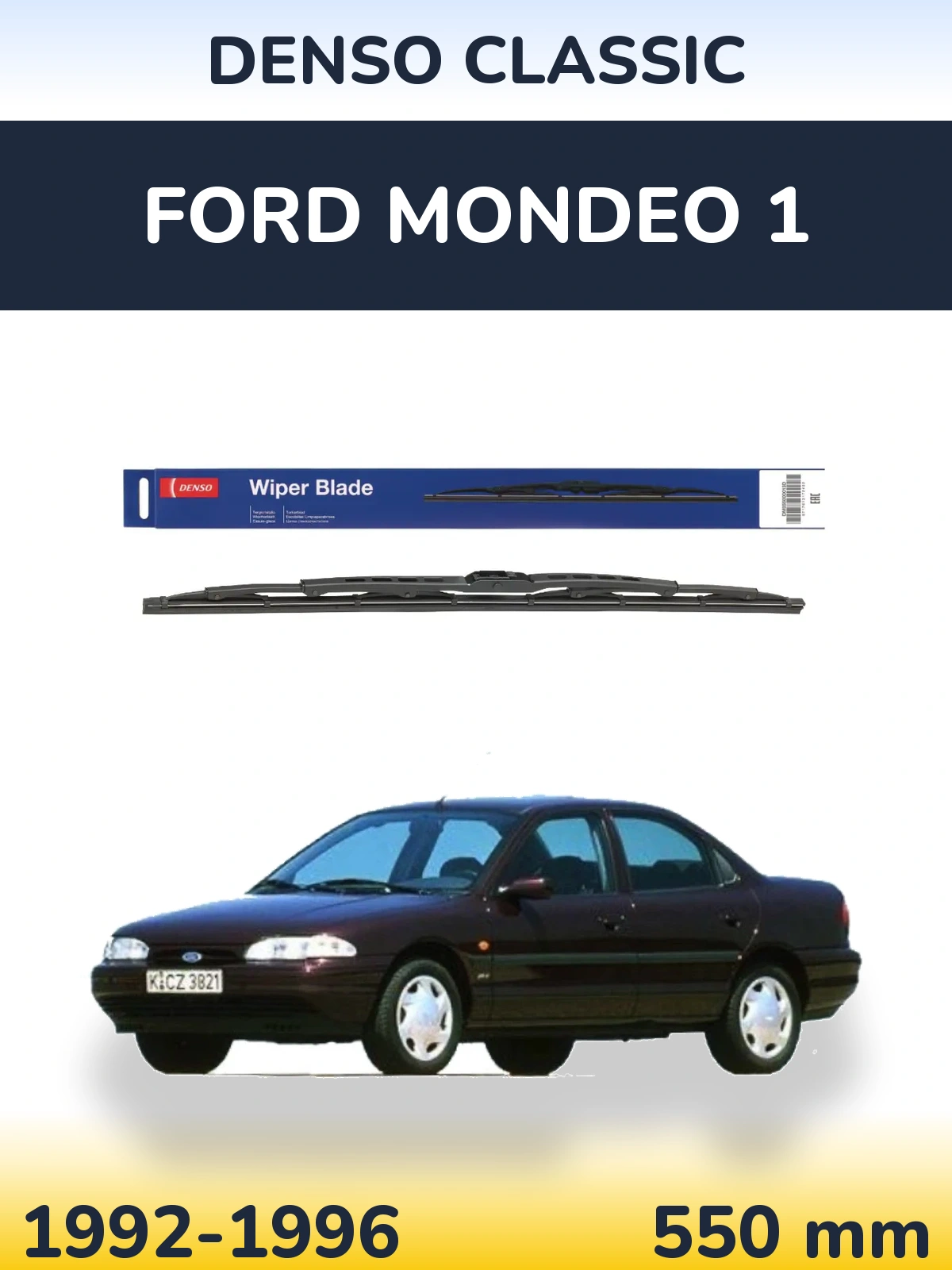 Zadní stěrač Denso Classic 550 mm pro Ford Mondeo 1 1992-1996