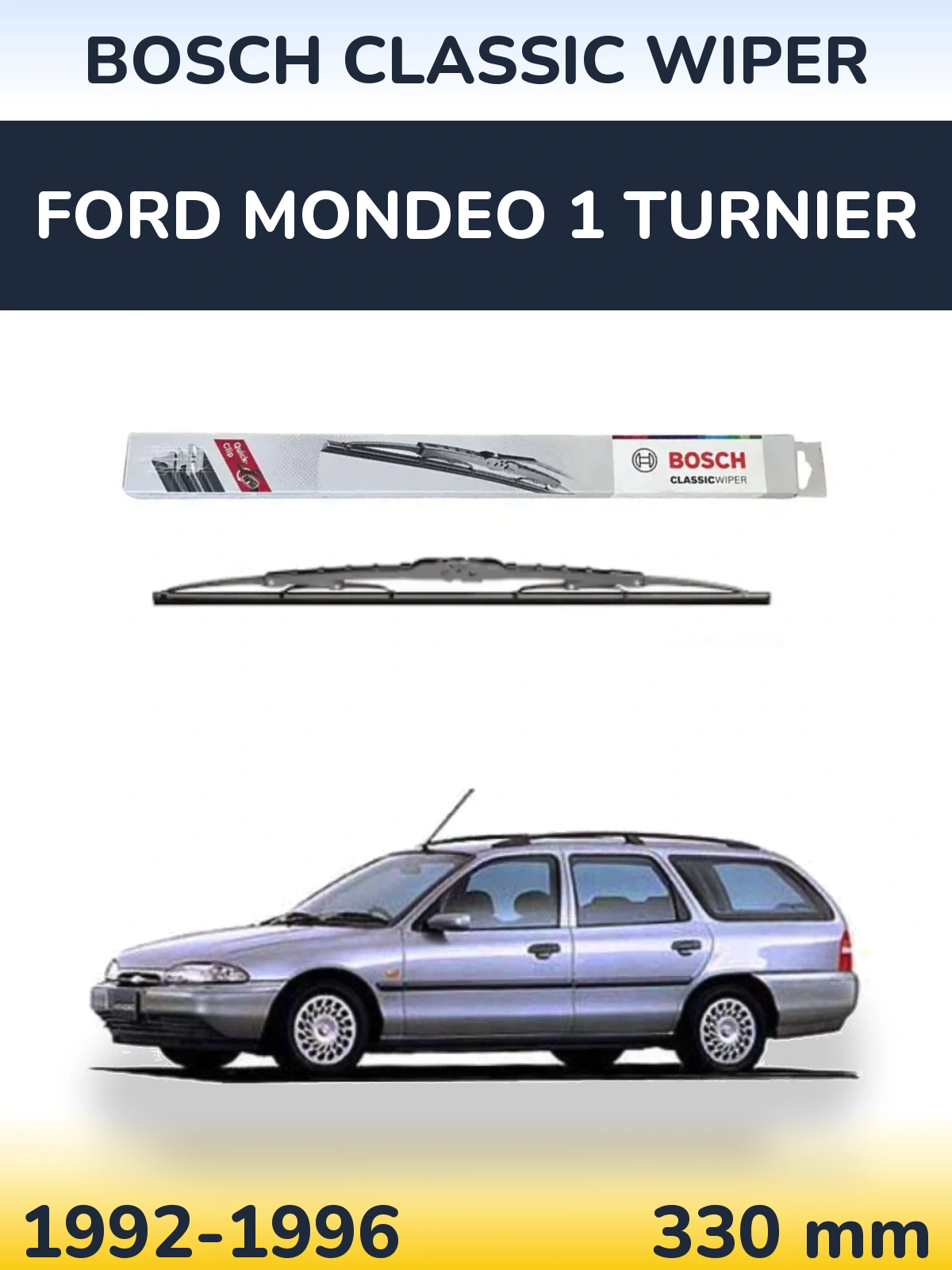 Zadní stěrač BOSCH Classic Wiper 340 mm pro Ford Mondeo 1 Turnier 1992-1996