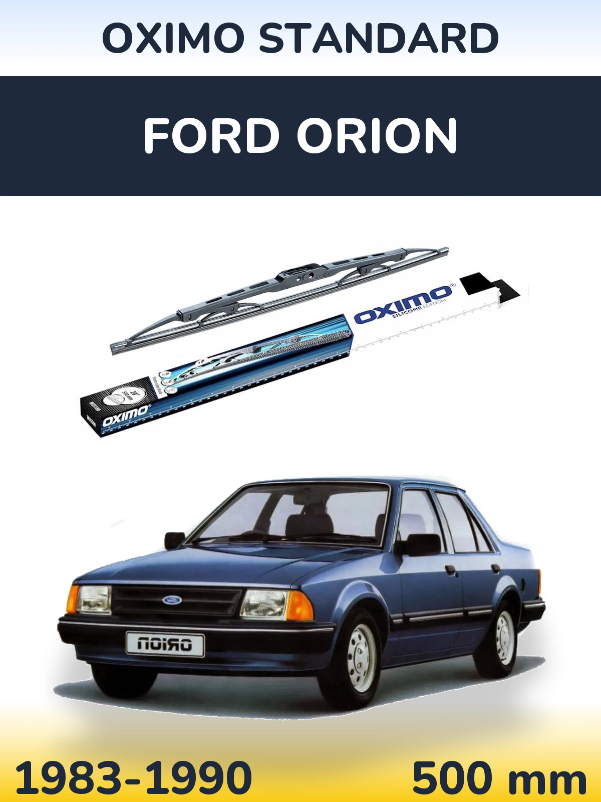 Zadní stěrač Oximo Standard 500 mm pro Ford Orion 1983-1990