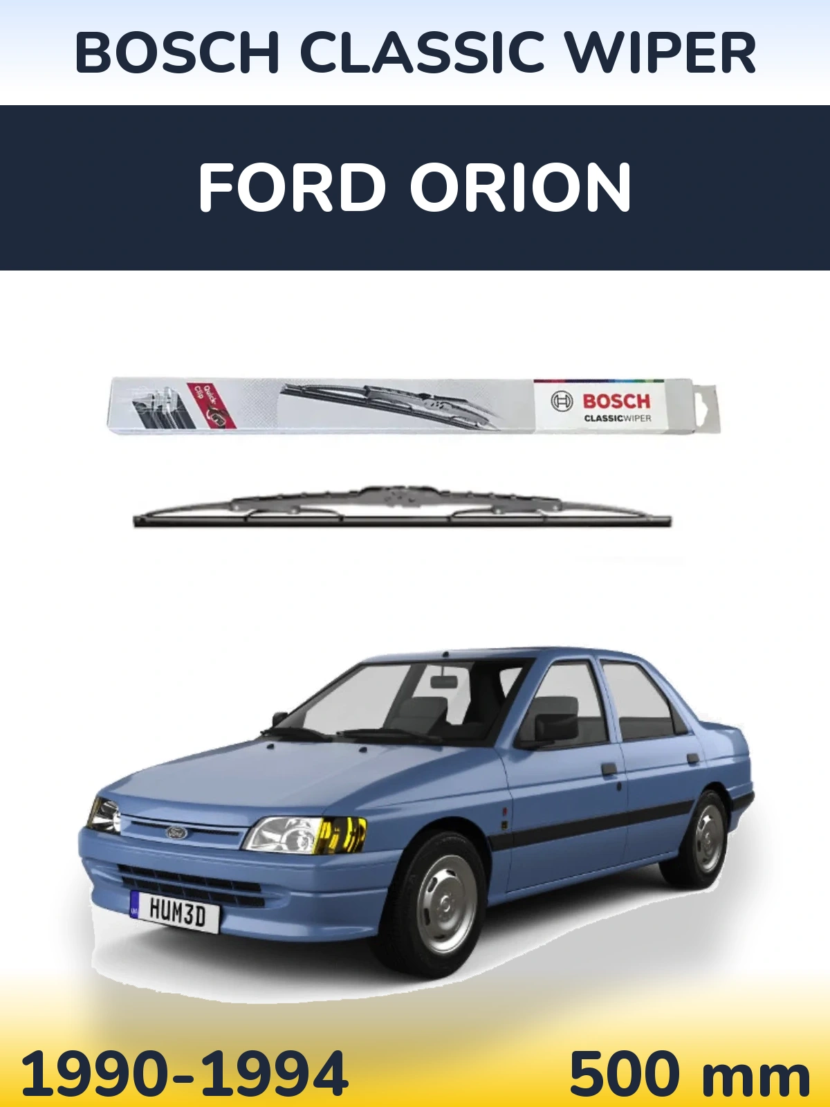 Zadní stěrač BOSCH Classic Wiper 500 mm pro Ford Orion 1990-1994