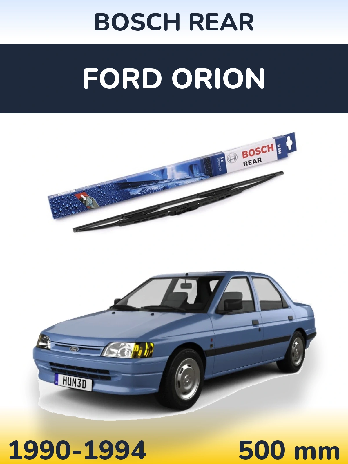 Zadní stěrač BOSCH Rear 500 mm pro Ford Orion 1990-1994