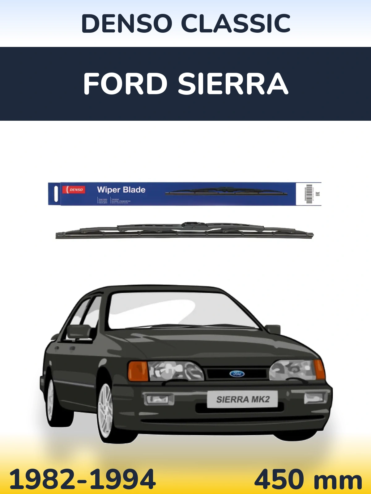 Zadní stěrač Denso Classic 450 mm pro Ford Sierra 1982-1994