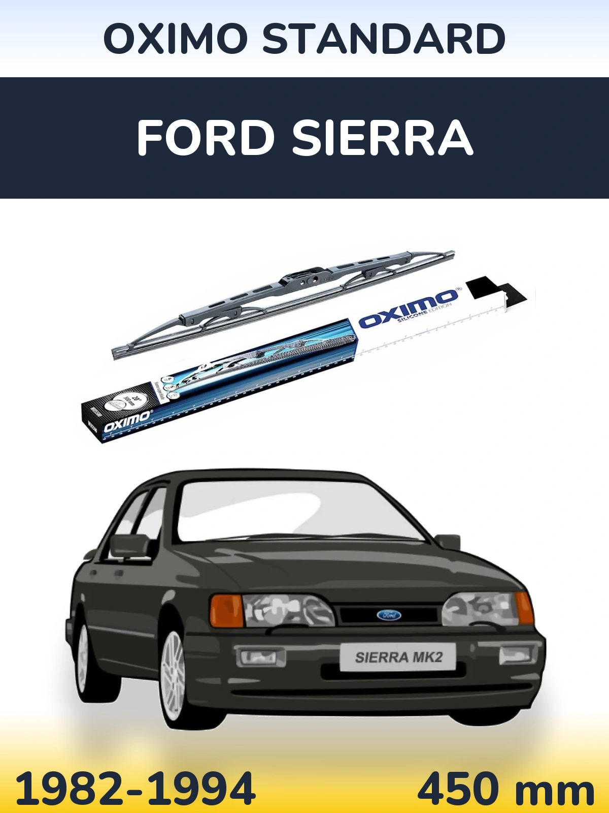 Zadní stěrač Oximo Standard 450 mm pro Ford Sierra 1982-1994