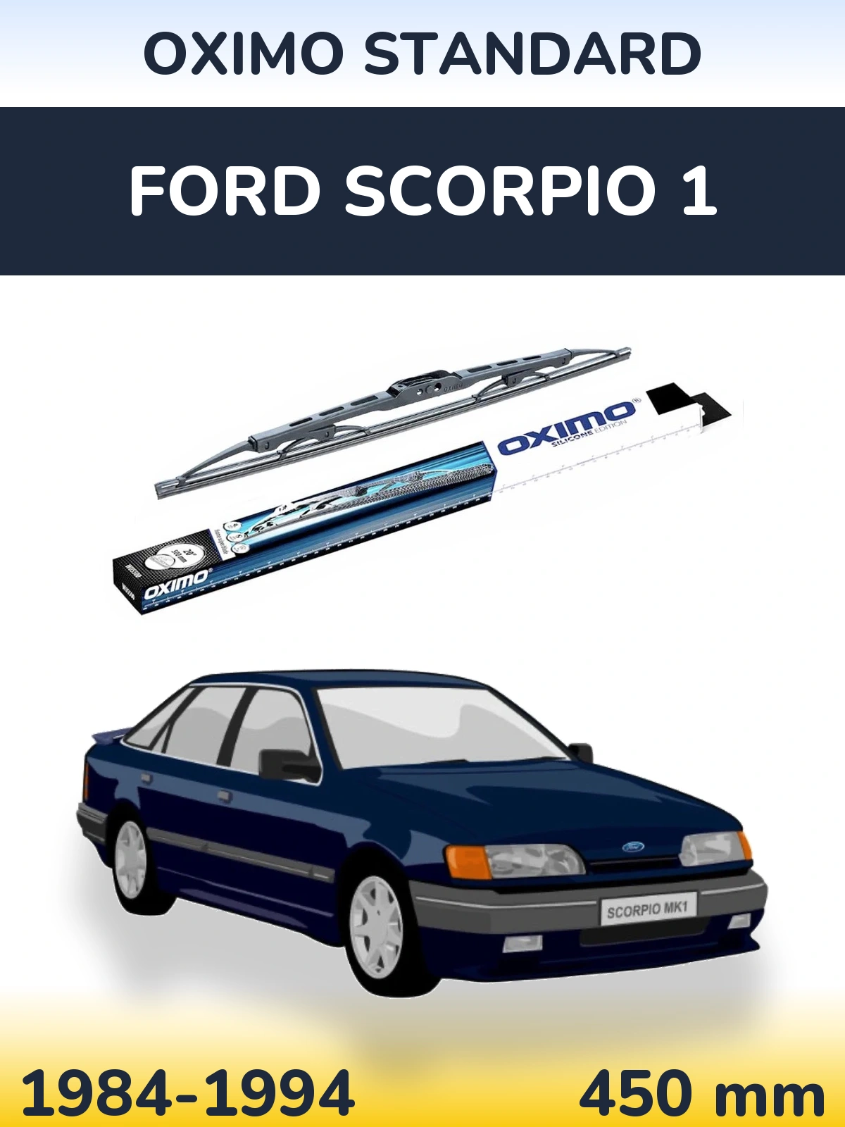 Zadní stěrač Oximo Standard 450 mm pro Ford Scorpio 1 1984-1994