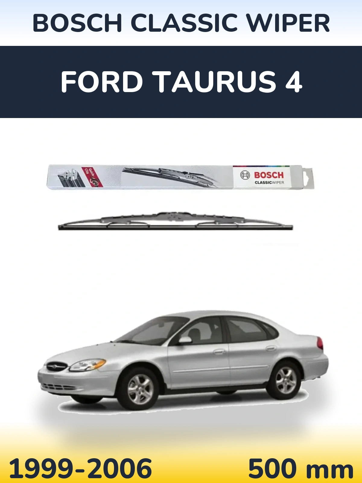 Zadní stěrač BOSCH Classic Wiper 500 mm pro Ford Taurus 4 1999-2006