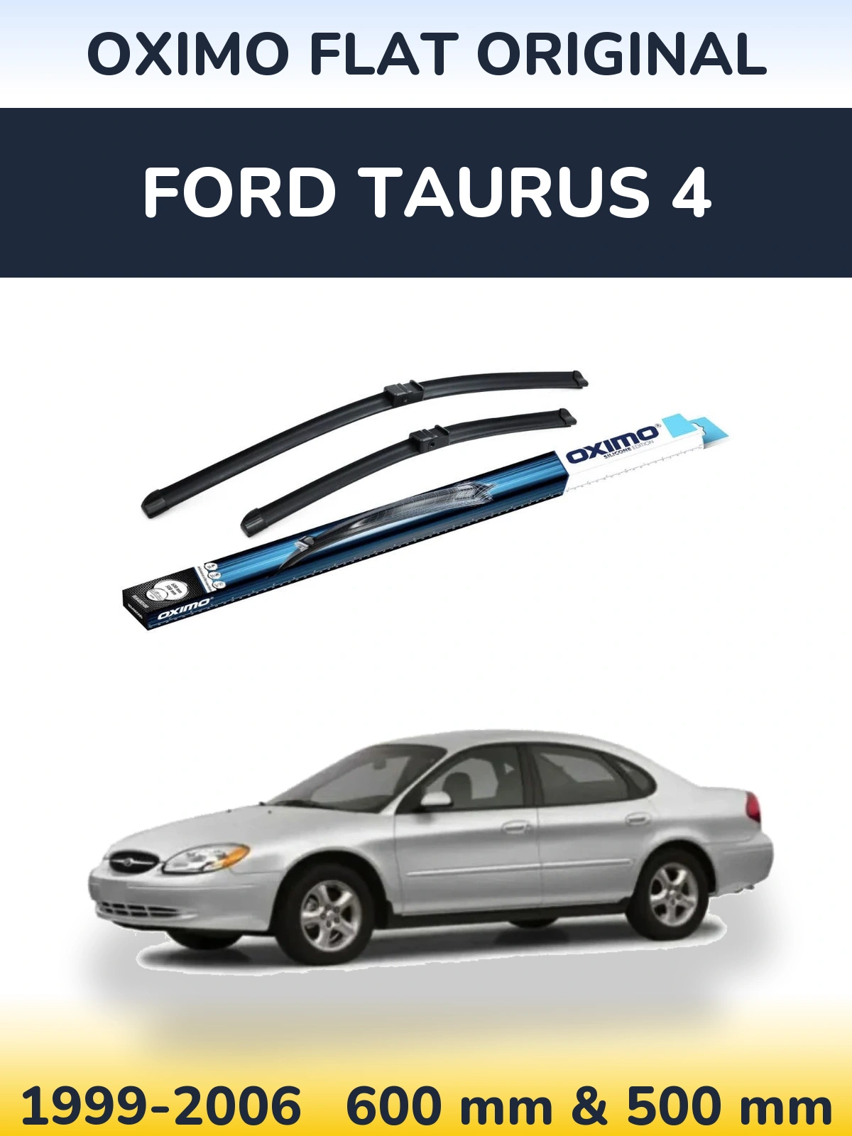 Sada předních stěračů Oximo Flat Original 600 a 500 mm pro Ford Taurus 4 1999-2006