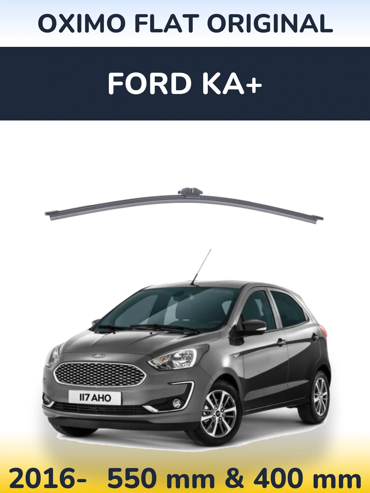 Sada předních stěračů Oximo Flat Original 550 a 400 mm pro Ford Ka+ 2016-2026