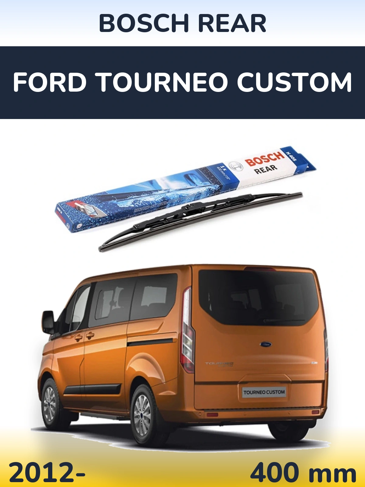 Задня щітка BOSCH Rear 380 мм для Ford Tourneo Custom 2012-2026