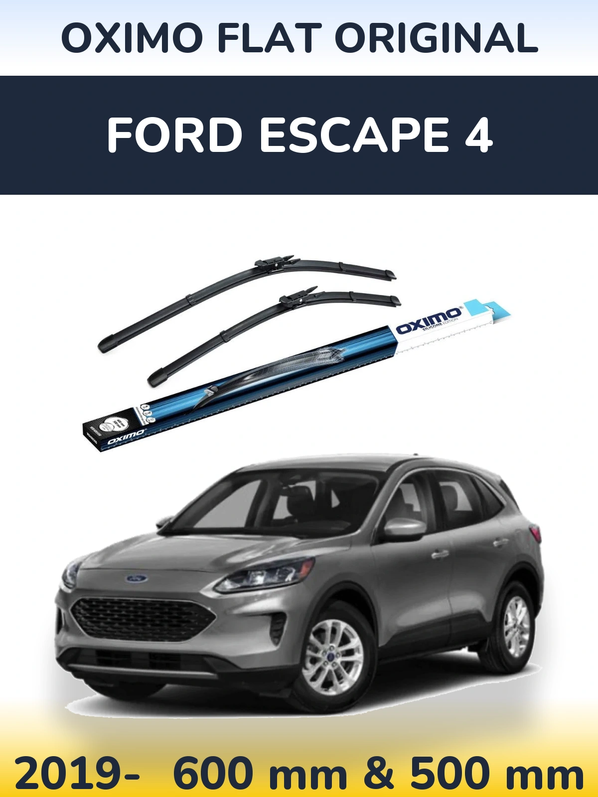 Sada předních stěračů Oximo Flat Original 600 a 500 mm pro Ford Escape 4 2019-2026
