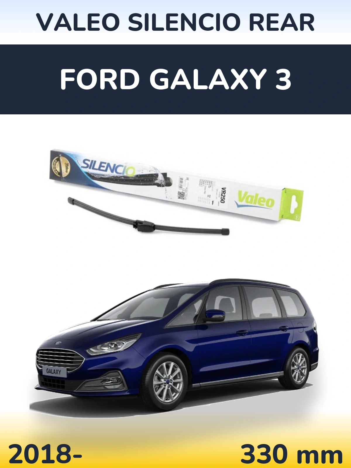 Zadní stěrač Valeo Silencio Rear 335 mm pro Ford Galaxy 3 2018-2026