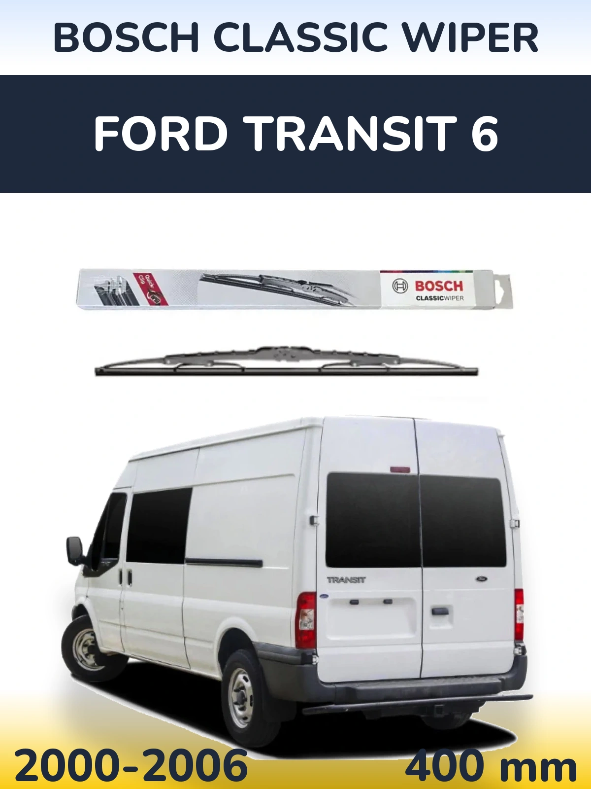 Задня щітка BOSCH Classic Wiper 400 мм для Ford Transit 6 2000-2006