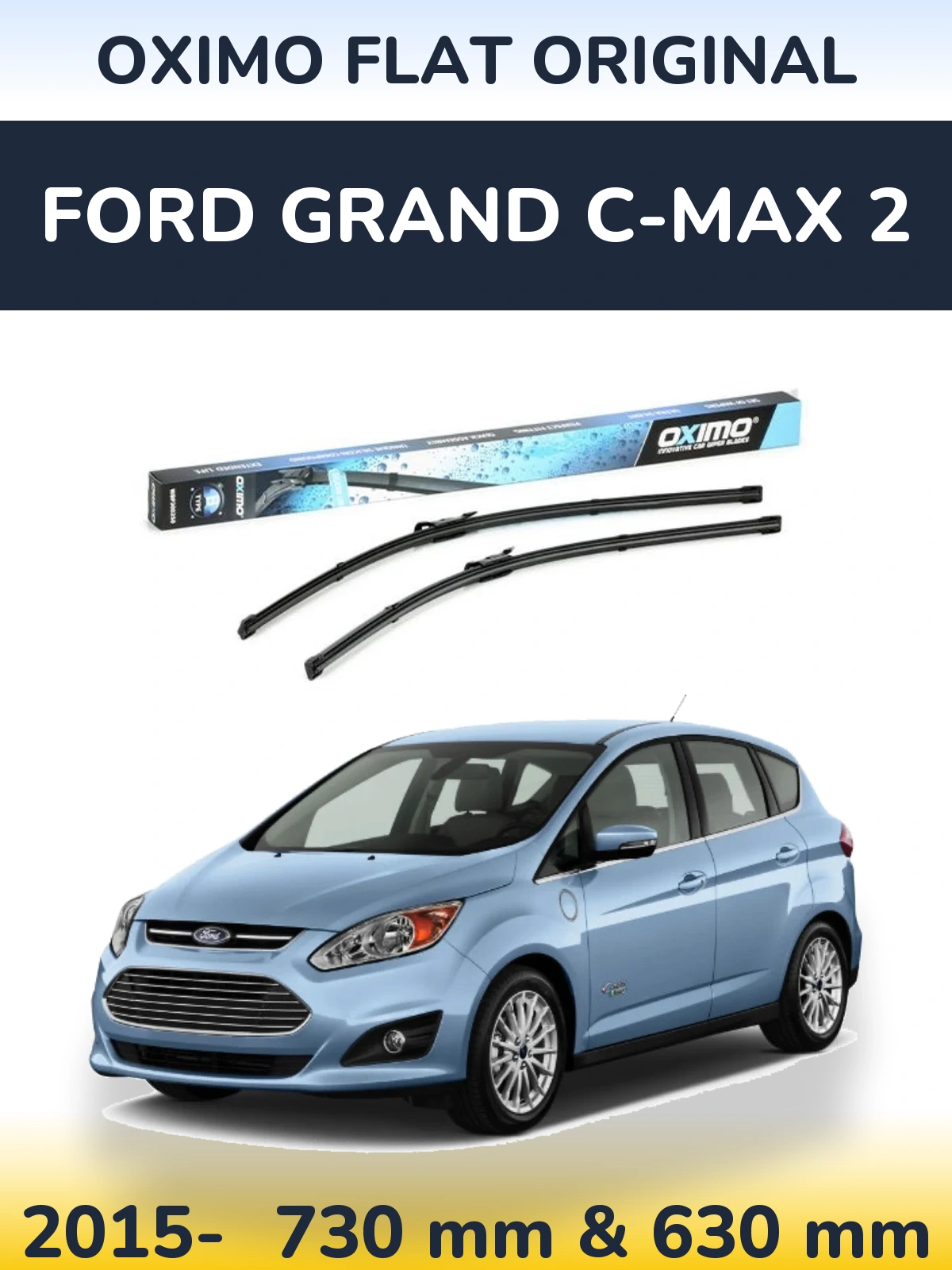 Sada předních stěračů Oximo Flat Original 700 a 650 mm pro Ford Grand C-MAX 2 2015-2026