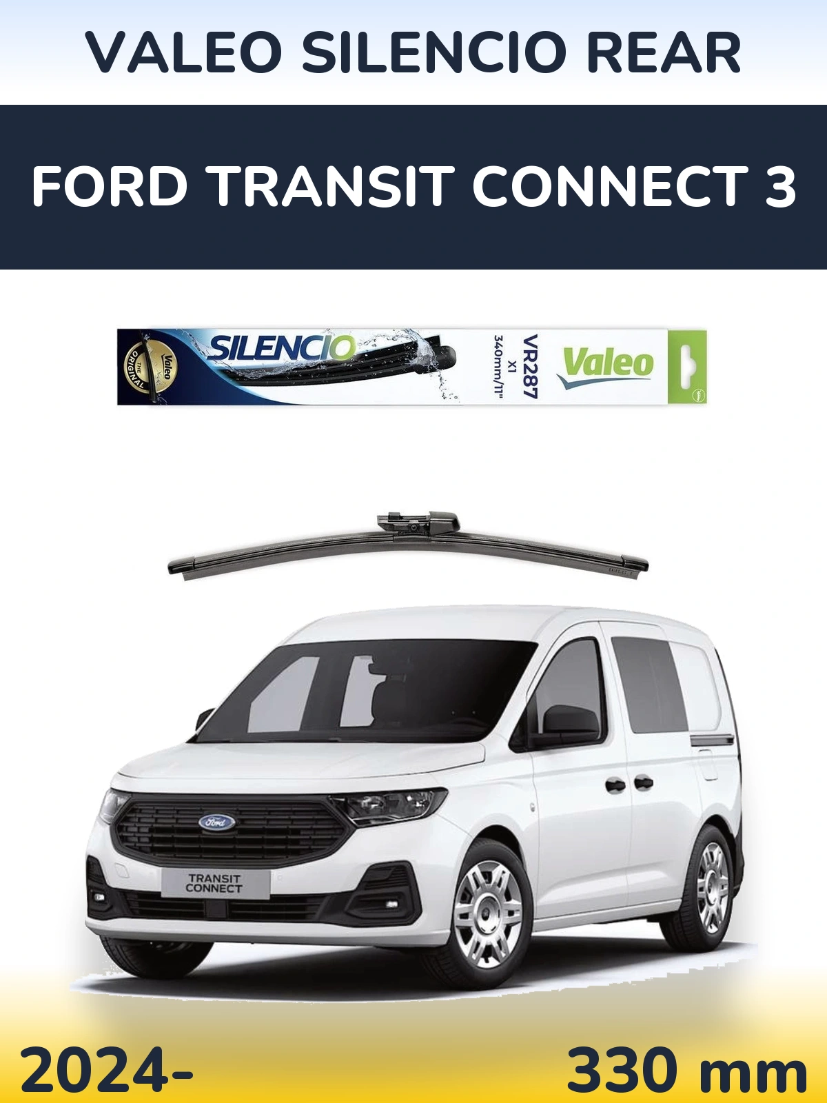 Zadní stěrač Valeo Silencio Rear 340 mm pro Ford Transit Connect 3 2024-2026