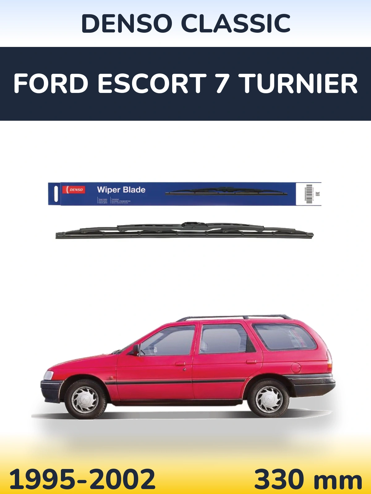 Zadní stěrač Denso Classic 330 mm pro Ford Escort 7 Turnier 1995-2002