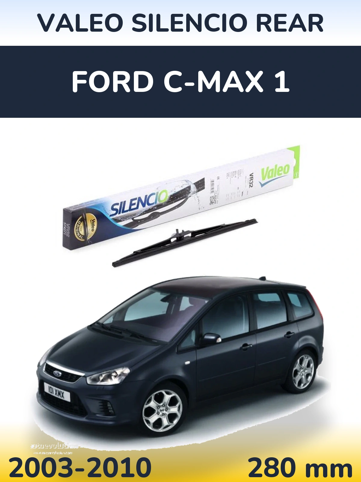 Zadní stěrač Valeo Silencio Rear 280 mm pro Ford C-MAX 1 2003-2010