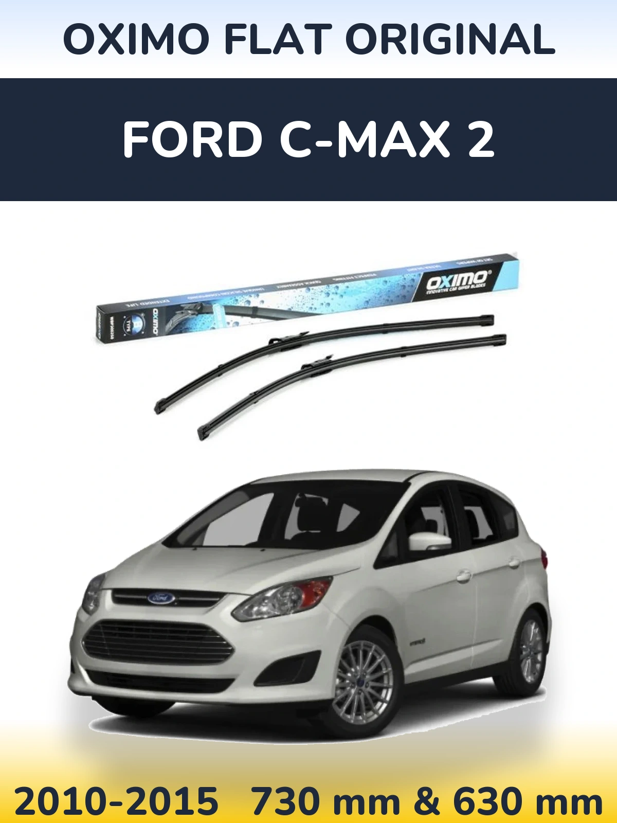 Sada předních stěračů Oximo Flat Original 700 a 650 mm pro Ford C-MAX 2 2010-2015