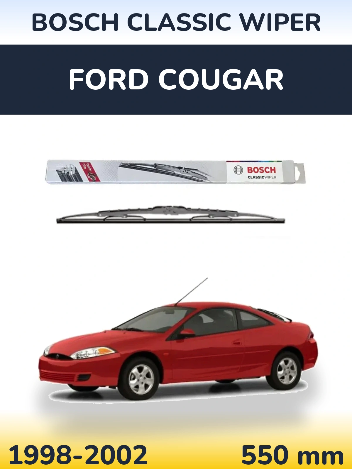 Zadní stěrač BOSCH Classic Wiper 550 mm pro Ford Cougar 1998-2002