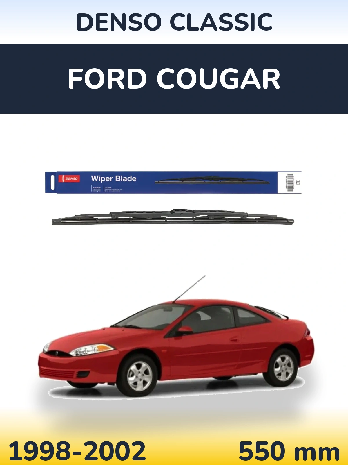 Zadní stěrač Denso Classic 550 mm pro Ford Cougar 1998-2002