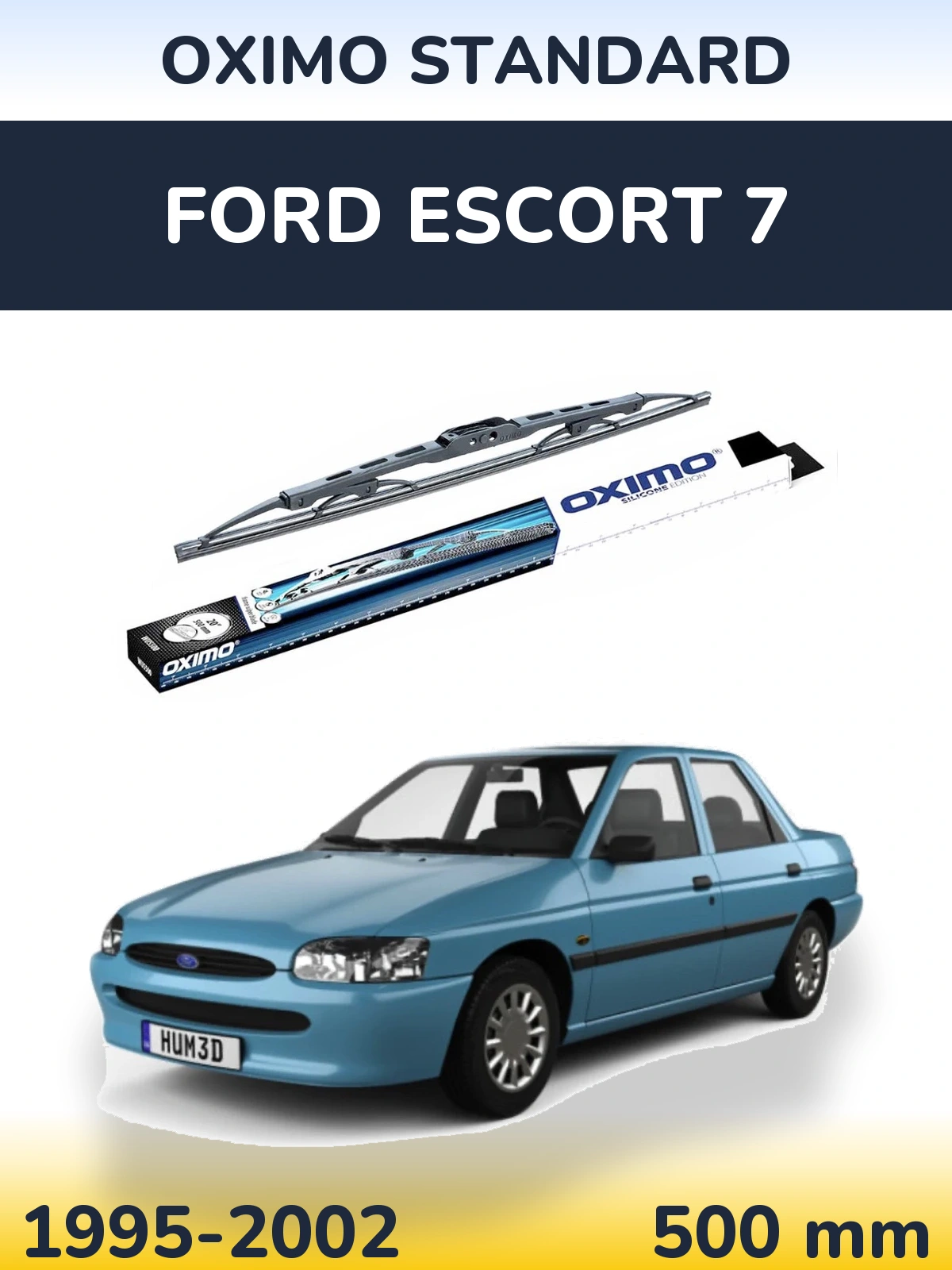 Zadní stěrač Oximo Standard 500 mm pro Ford Escort 7 1995-2002