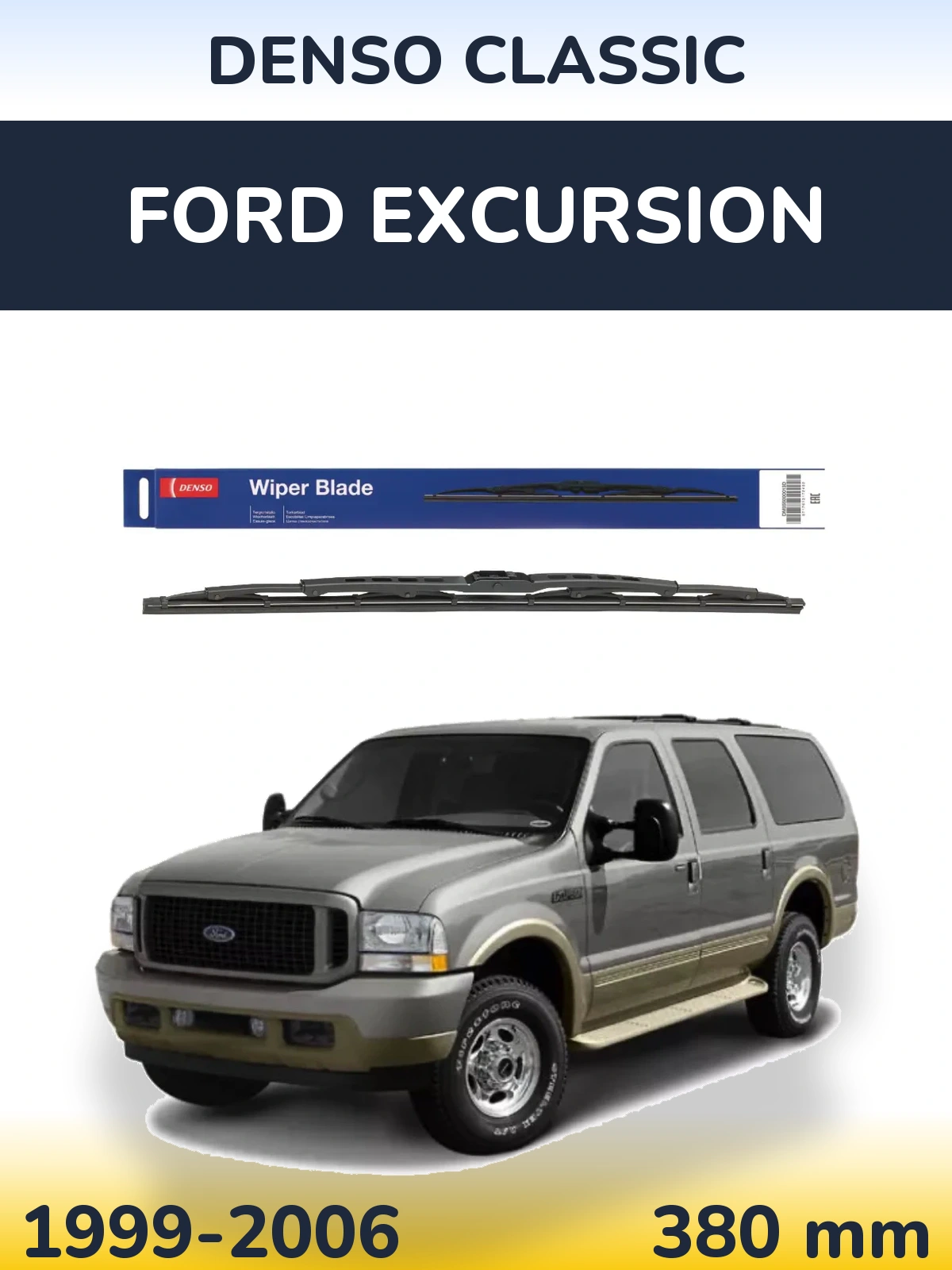 Zadní stěrač Denso Classic 380 mm pro Ford Excursion 1999-2006