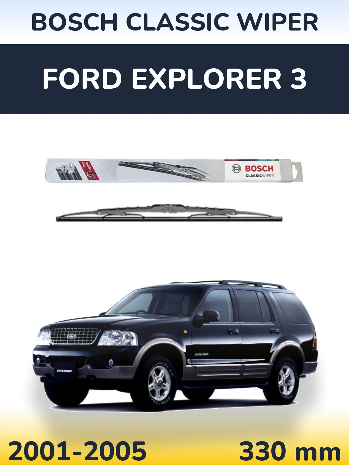 Zadní stěrač BOSCH Classic Wiper 340 mm pro Ford Explorer 3 2001-2005