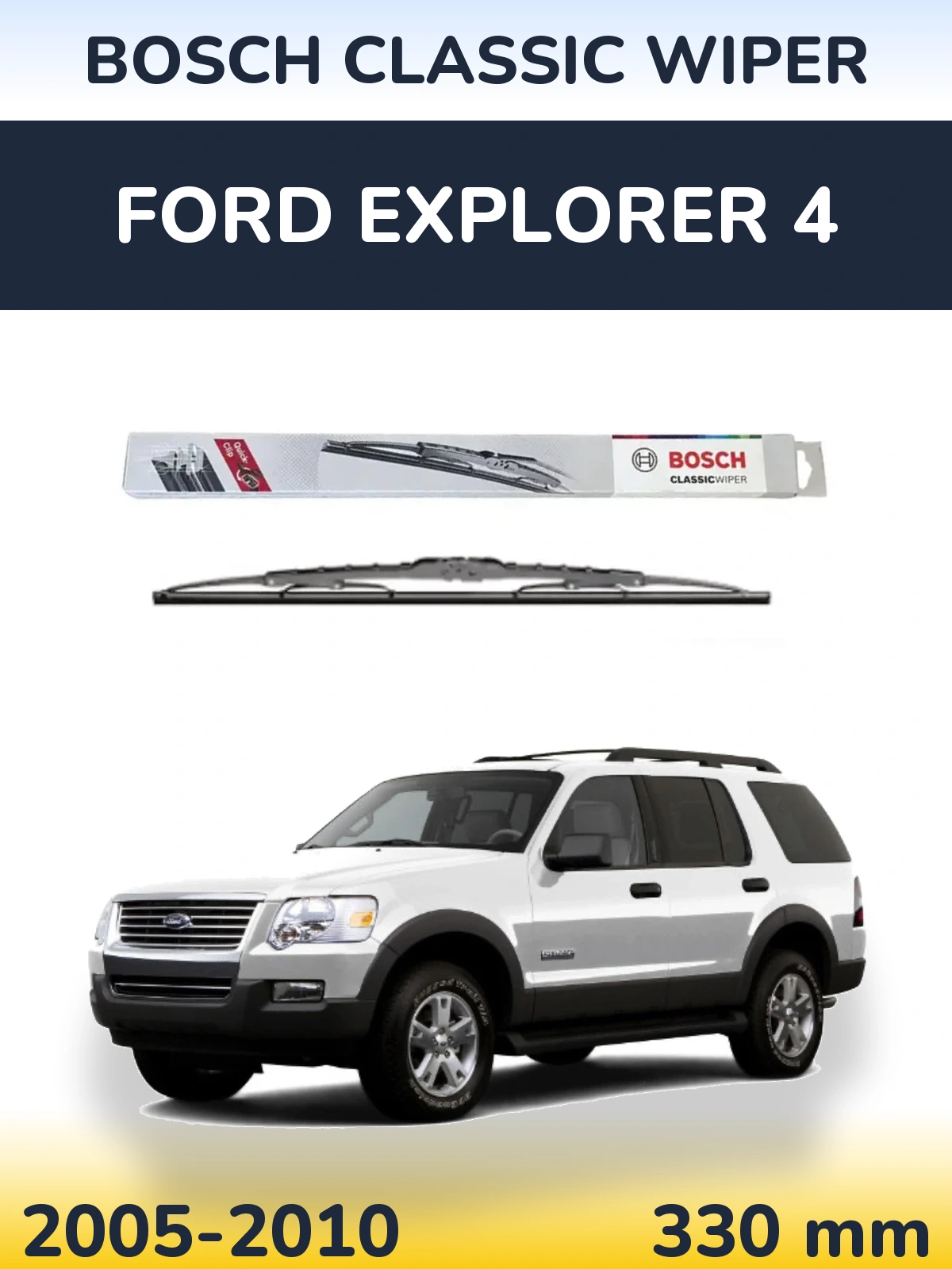 Zadní stěrač BOSCH Classic Wiper 340 mm pro Ford Explorer 4 2005-2010