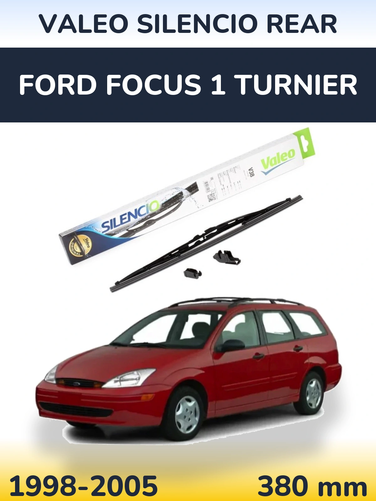 Zadní stěrač Valeo Silencio Rear 380 mm pro Ford Focus 1 Turnier 1998-2005
