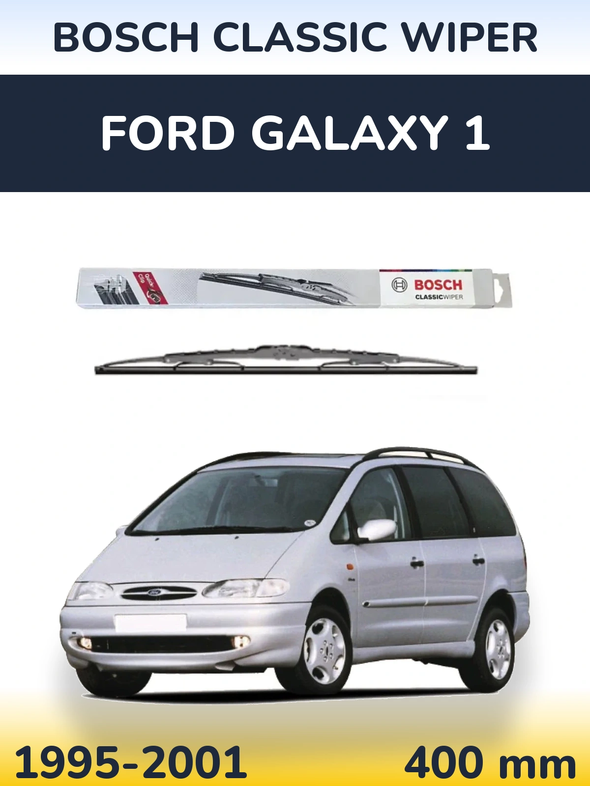 Zadní stěrač BOSCH Classic Wiper 400 mm pro Ford Galaxy 1 1995-2001