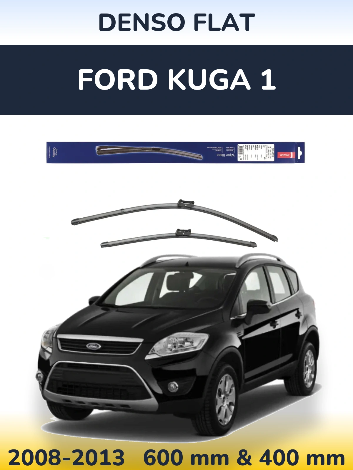 Sada předních stěračů Denso Flat 600 a 400 mm pro Ford Kuga 1 2008-2013