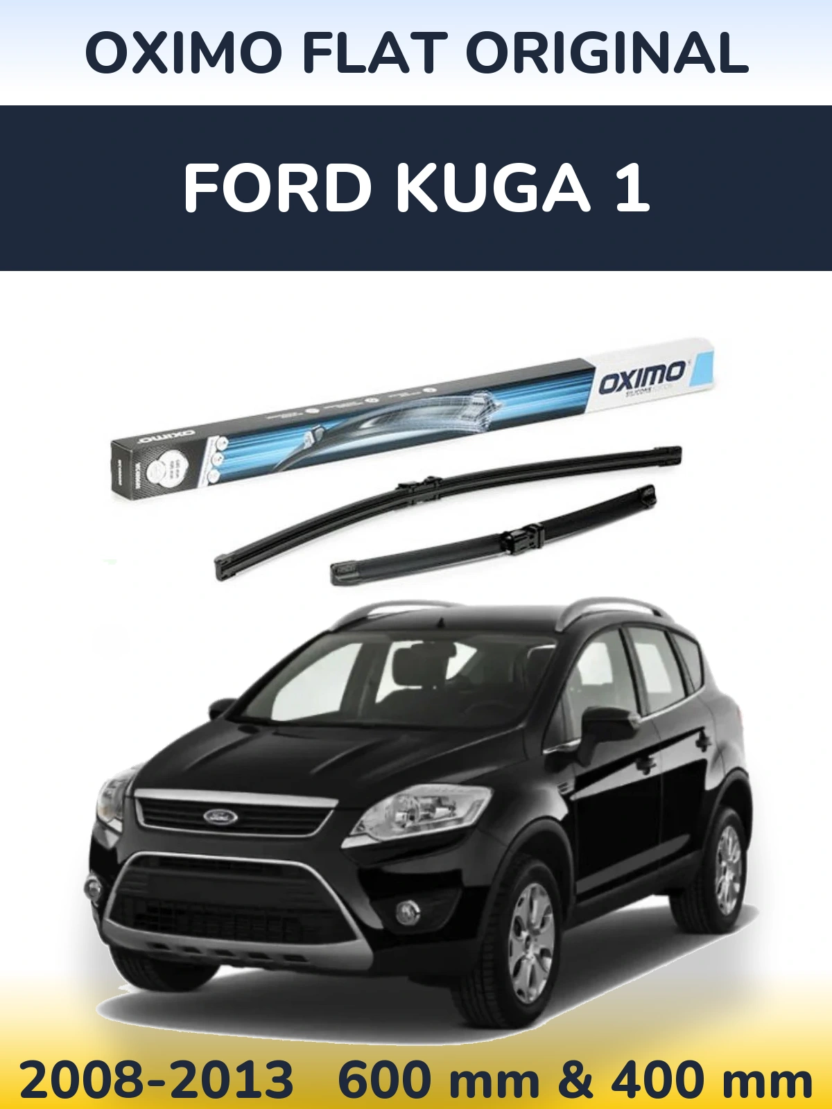 Sada předních stěračů Oximo Flat Original 600 a 400 mm pro Ford Kuga 1 2008-2013