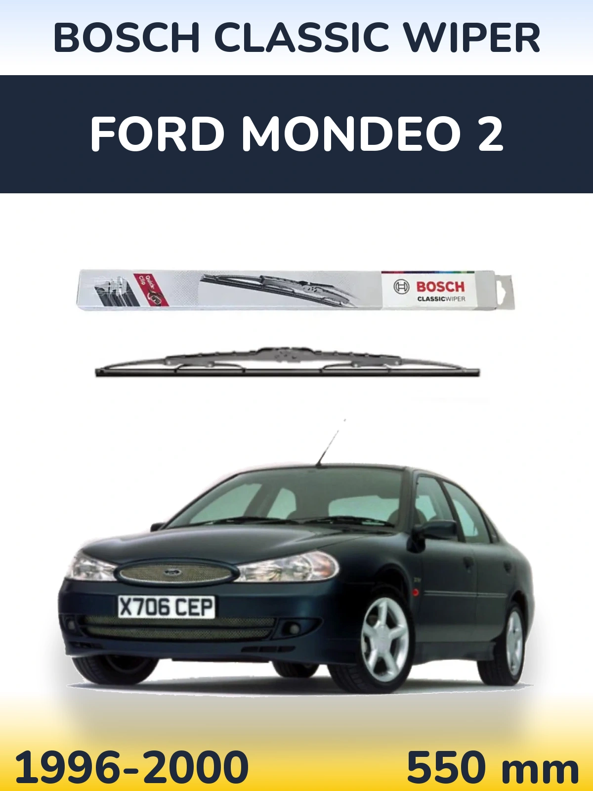 Zadní stěrač BOSCH Classic Wiper 550 mm pro Ford Mondeo 2 1996-2000
