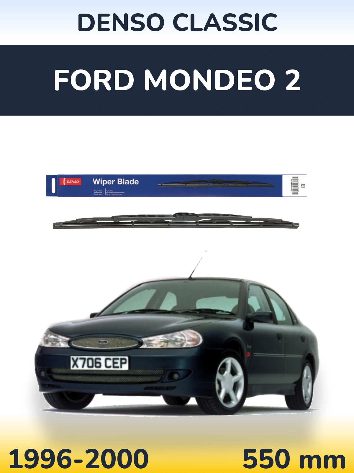 Zadní stěrač Denso Classic 550 mm pro Ford Mondeo 2 1996-2000