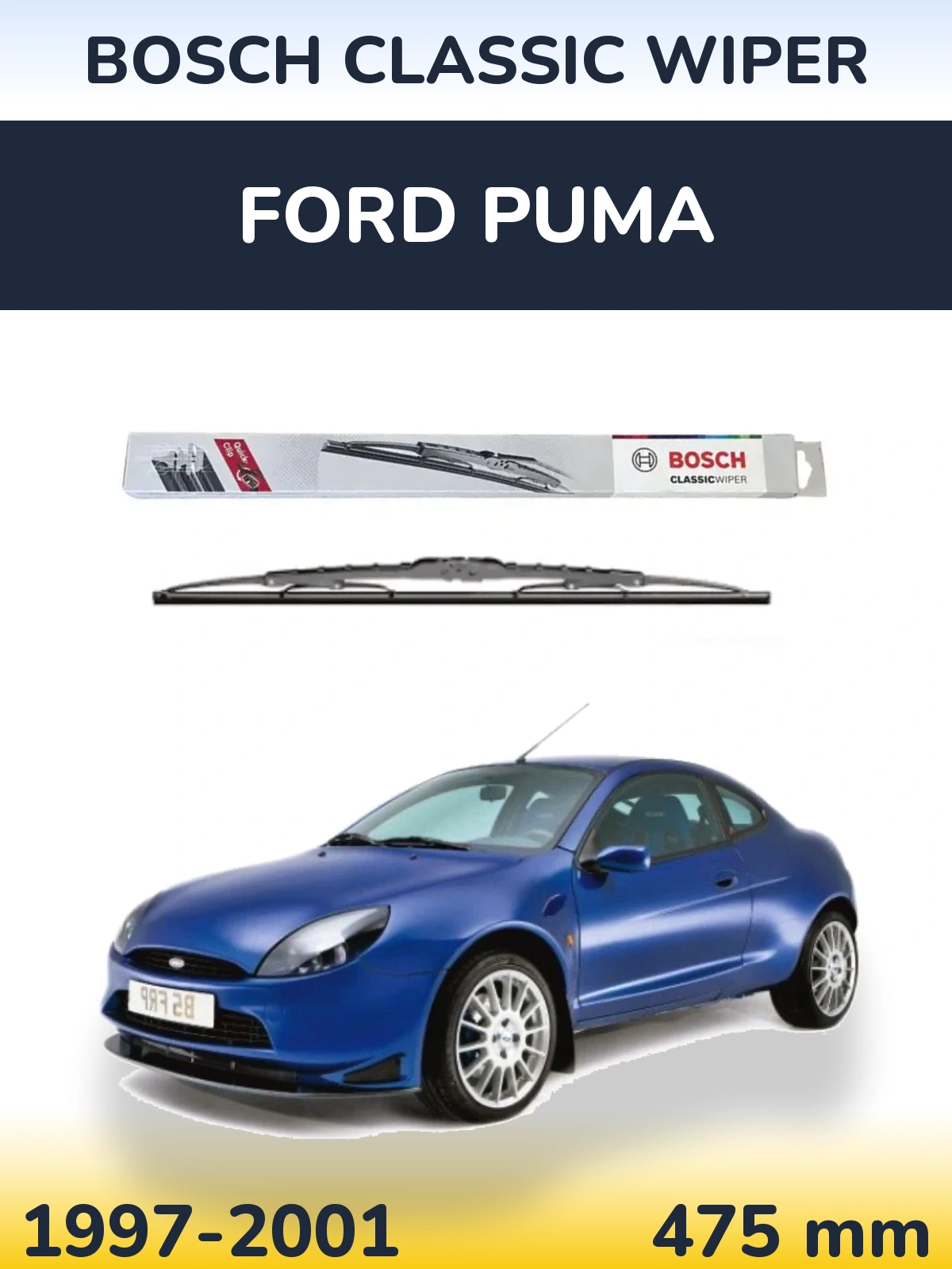 Задня щітка BOSCH Classic Wiper 475 мм для Ford Puma 1997-2001