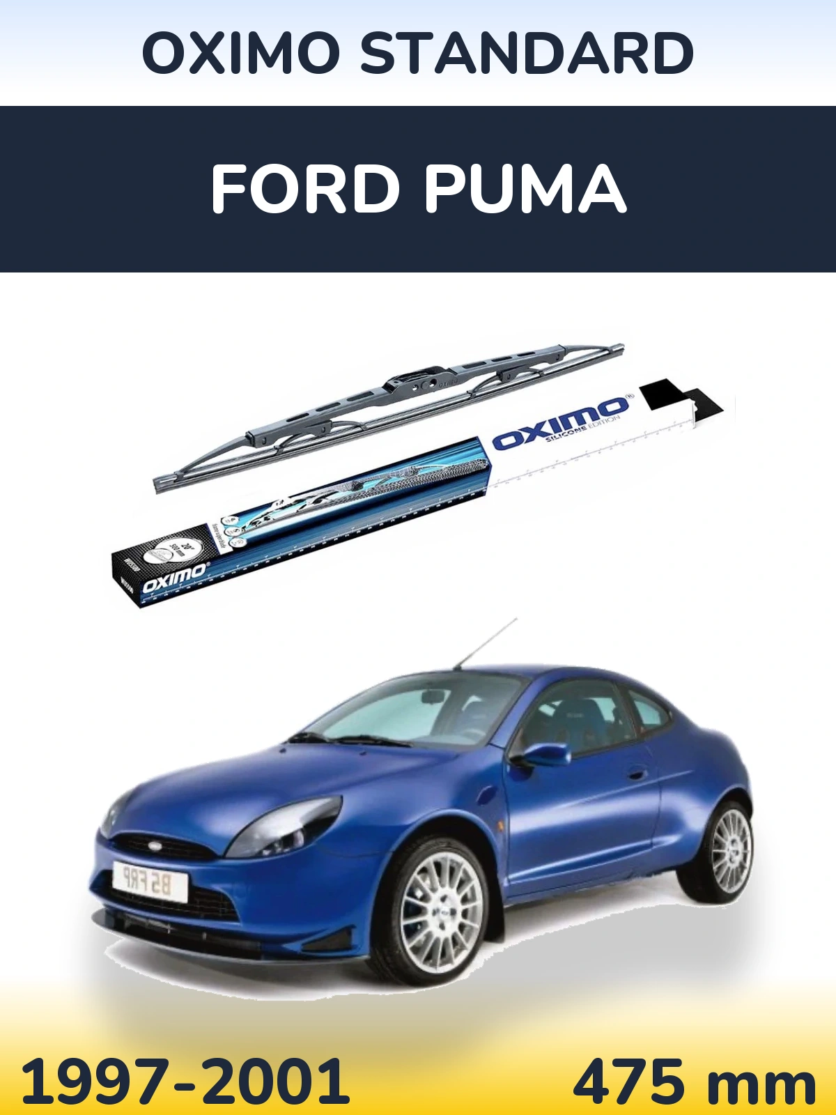 Zadní stěrač Oximo Standard 475 mm pro Ford Puma 1997-2001