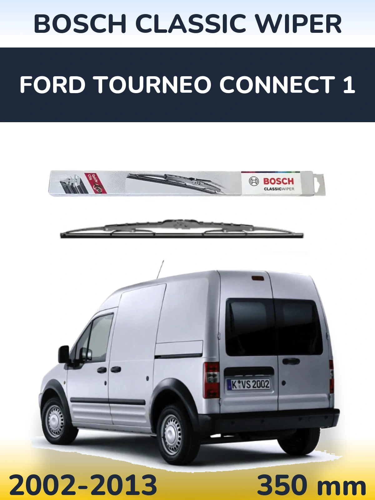 Zadní stěrač BOSCH Classic Wiper 340 mm pro Ford Tourneo Connect 1 2002-2013