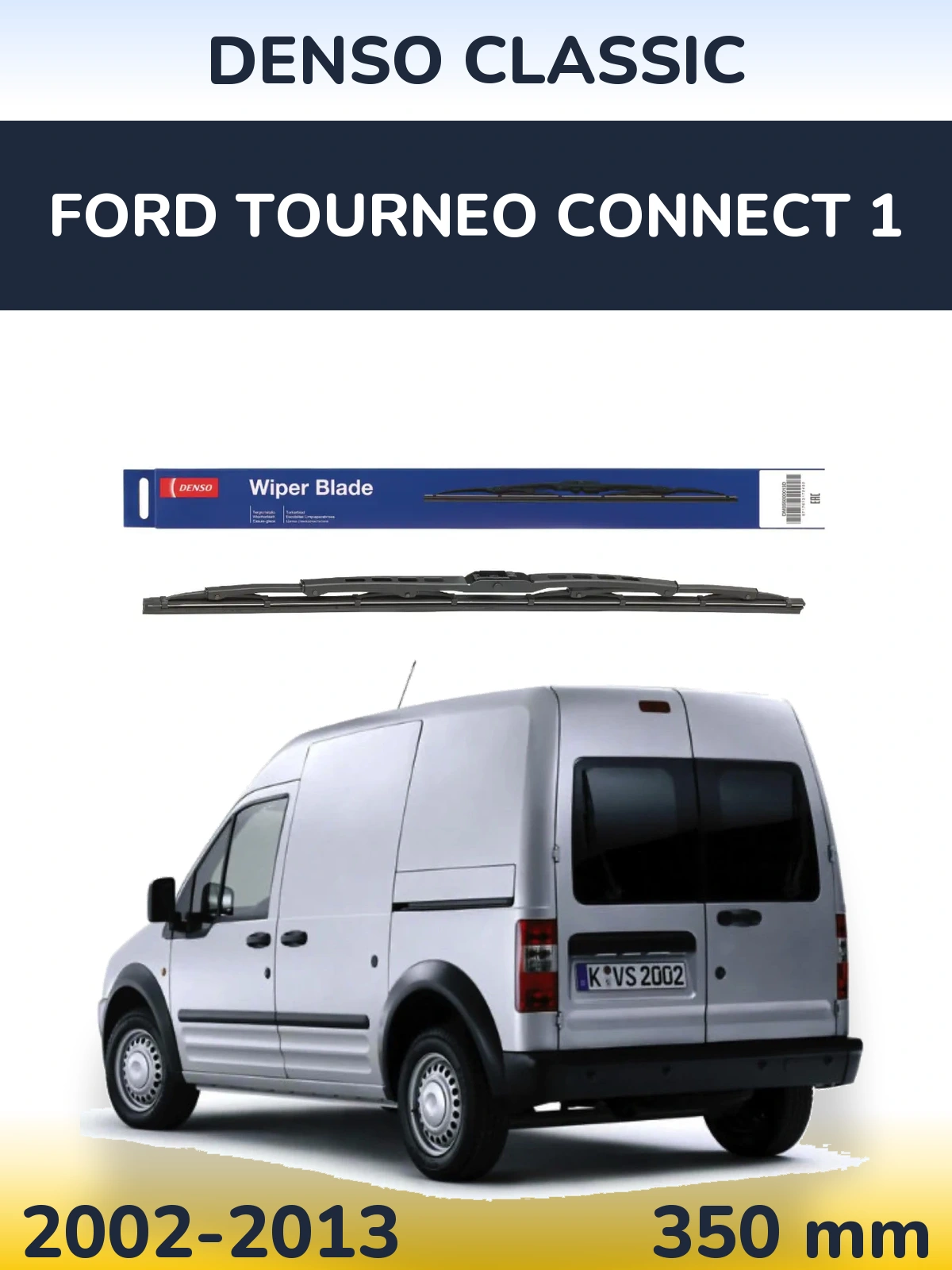 Zadní stěrač Denso Classic 350 mm pro Ford Tourneo Connect 1 2002-2013