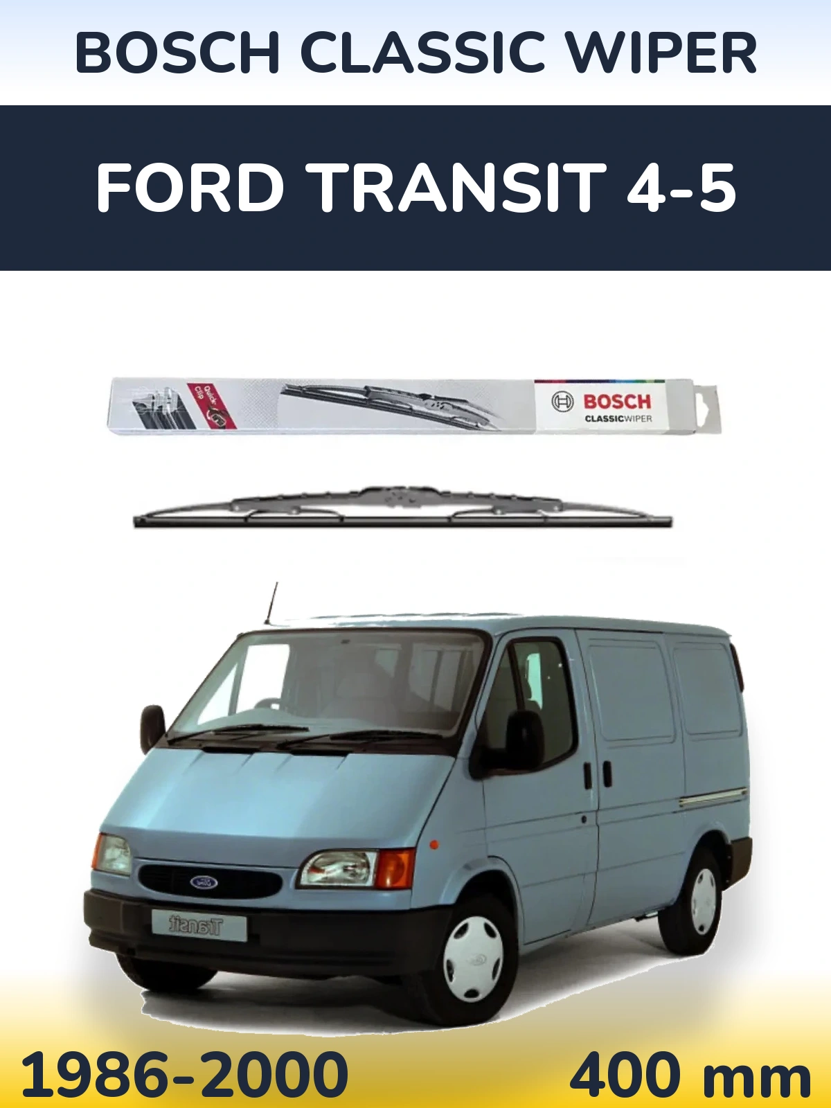 Zadní stěrač BOSCH Classic Wiper 400 mm pro Ford Transit 4-5 1986-2000