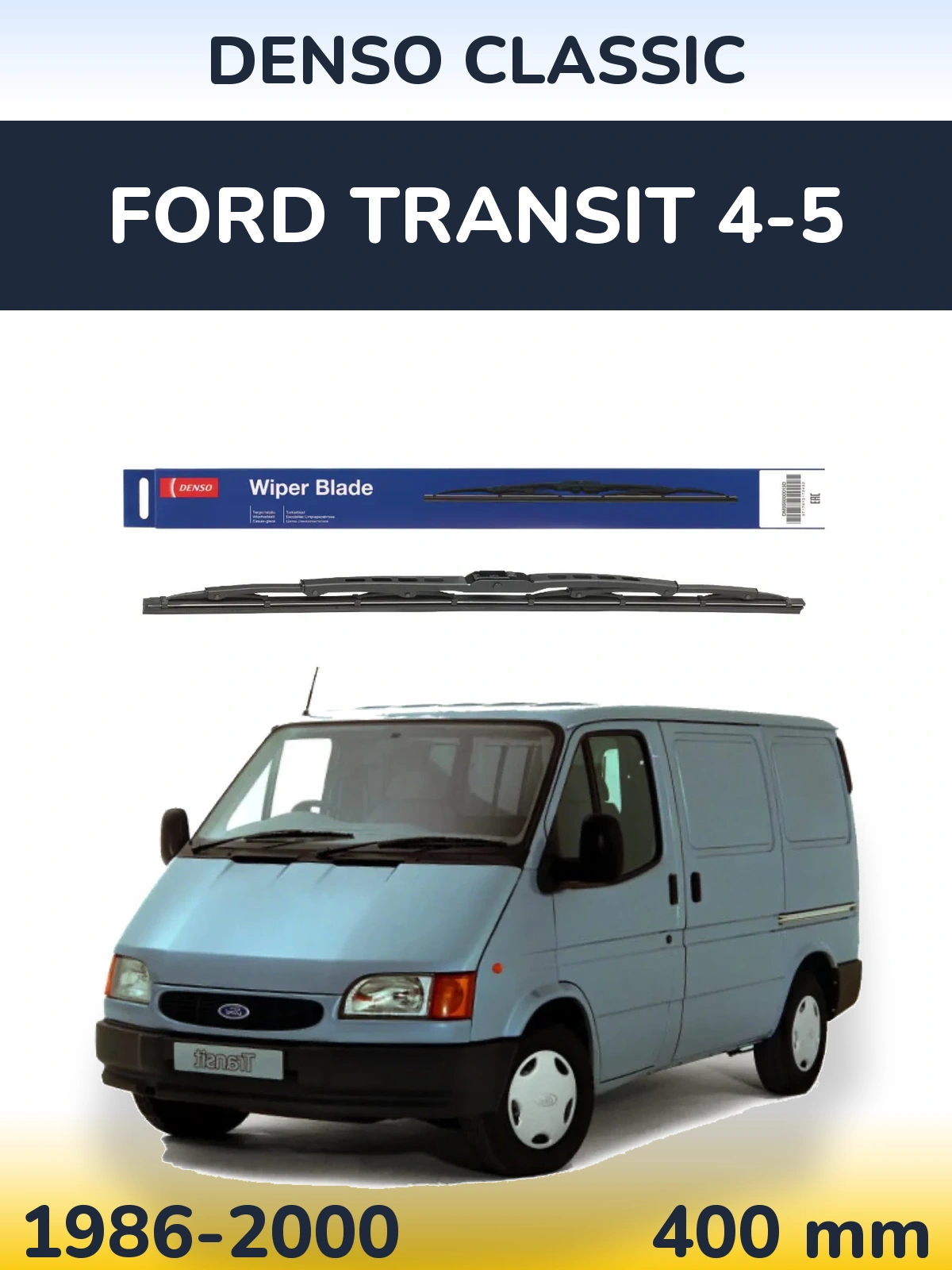 Zadní stěrač Denso Classic 400 mm pro Ford Transit 4-5 1986-2000