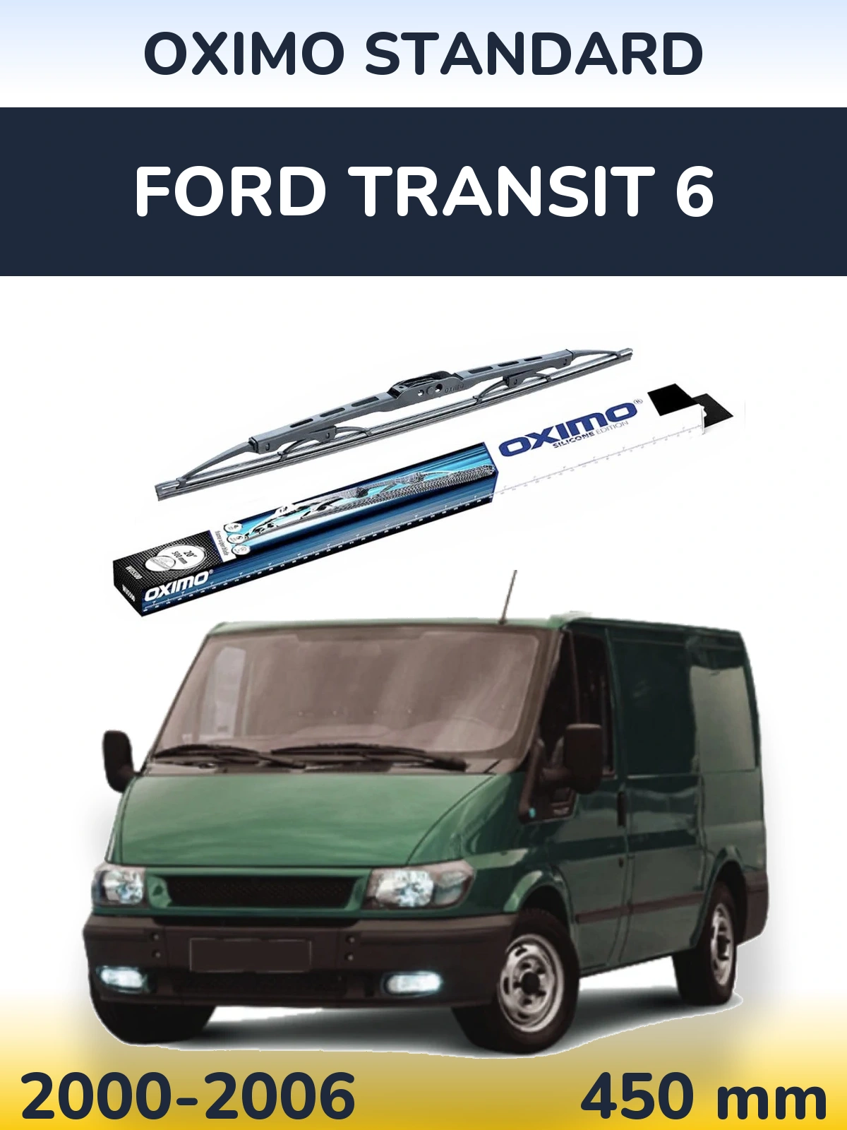 Zadní stěrač Oximo Standard 450 mm pro Ford Transit 6 2000-2006